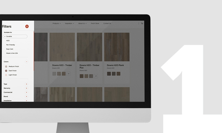 Browse and select flooring samples